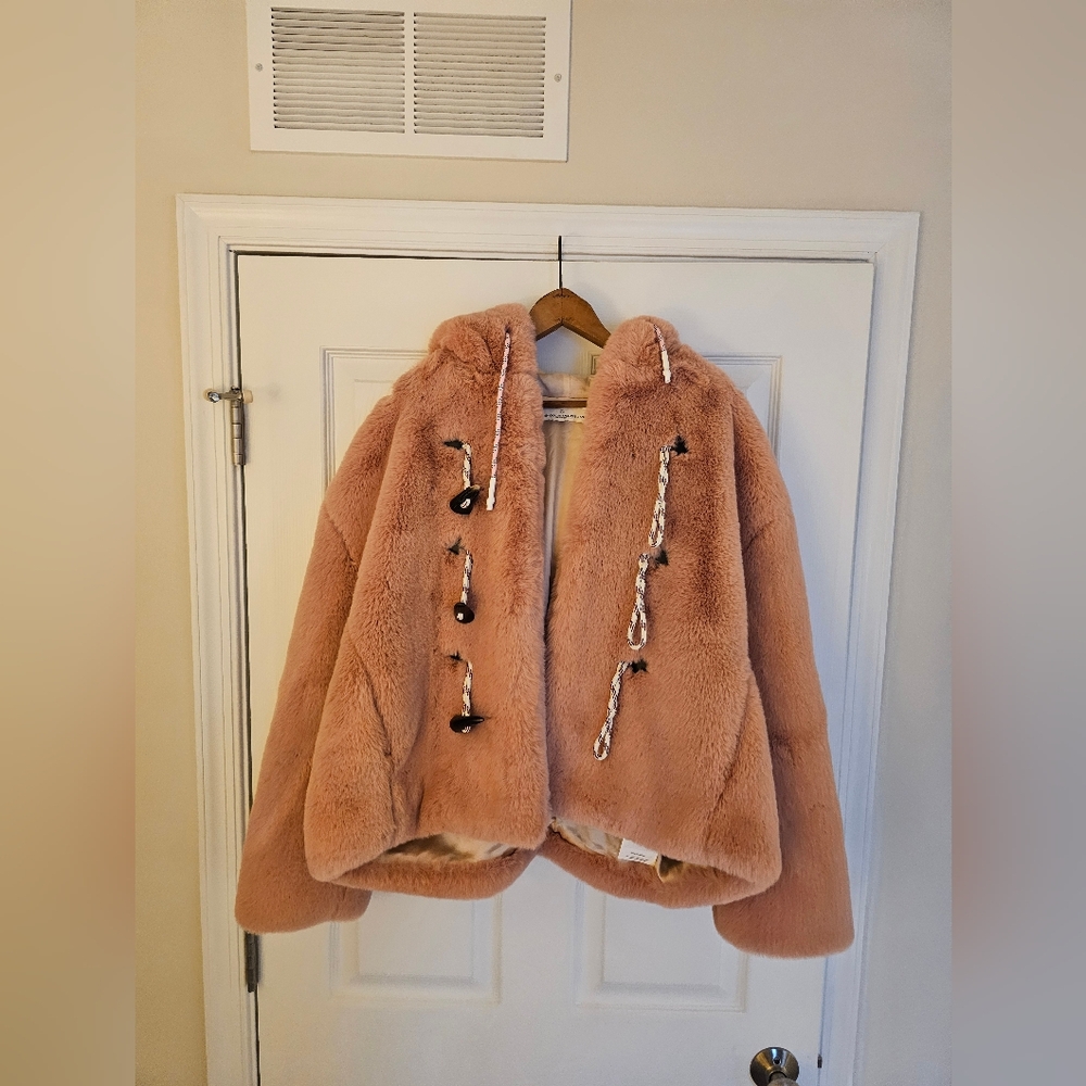 Golden Goose Tsubaki Faux Fur In Pink Size XS - Picture 6 of 12